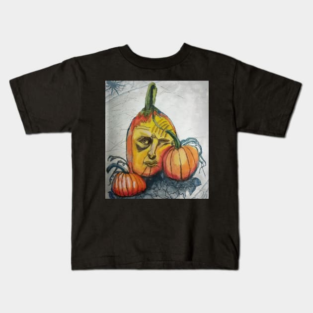 Pumpkin Kids T-Shirt by teenamarie23art